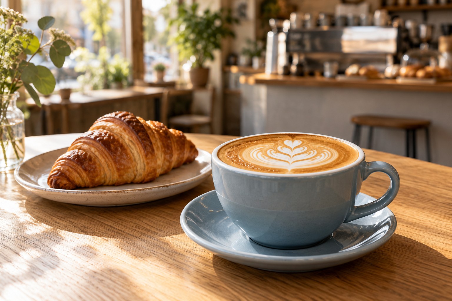 Kawa w kawiarni, projekt Daybreak Coffee