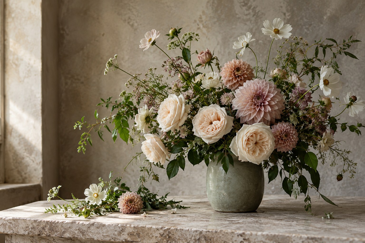 Kompozycja kwiatowa, projekt Atelier Flora